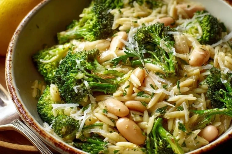 Orzo Aux Brocolis, Haricots Blancs, Citron Et Parmesan