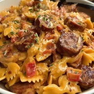 Pâtes Crémeuses à la Saucisse Cajun