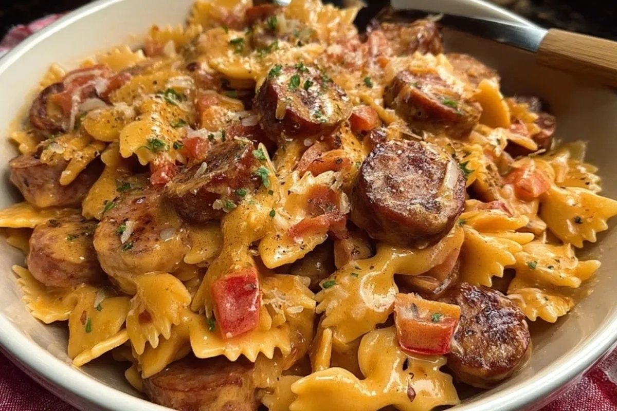 Pâtes Crémeuses à la Saucisse Cajun