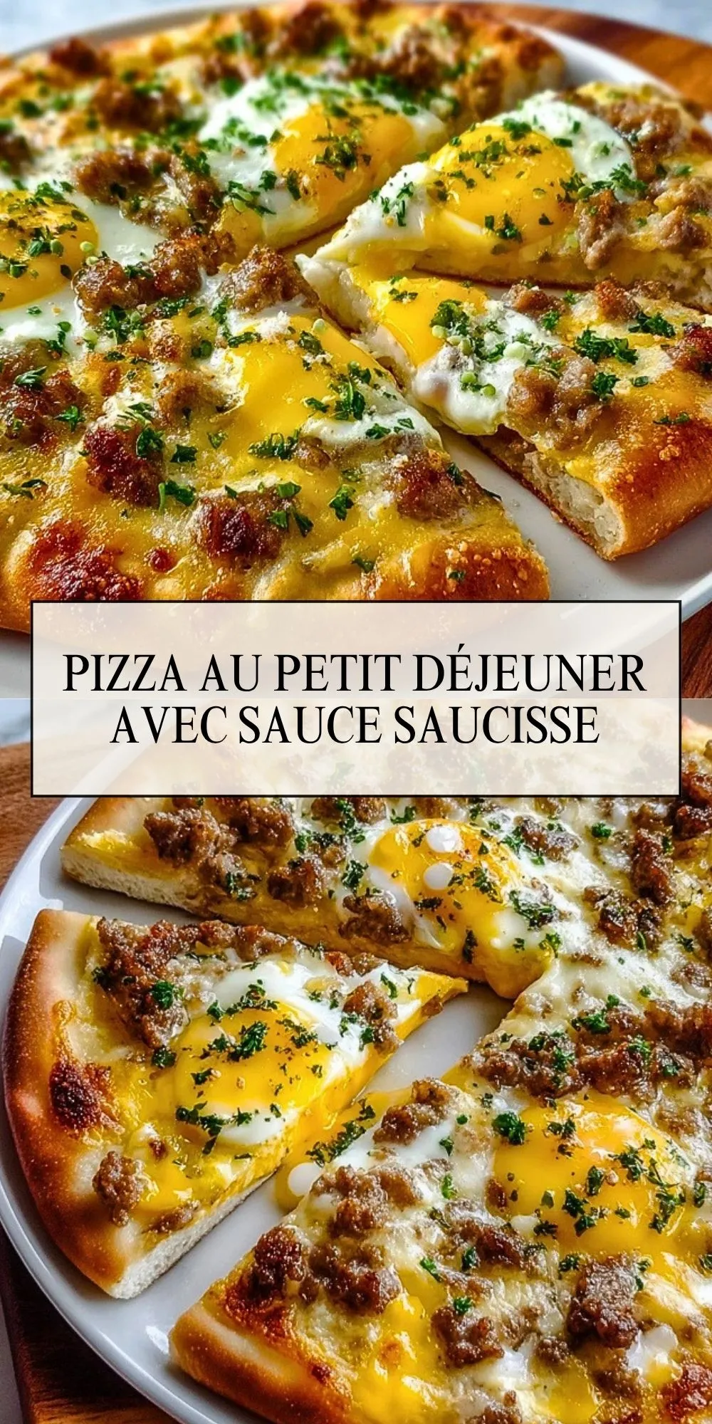 Pizza Au Petit Déjeuner Avec Sauce Saucisse - Pin 1