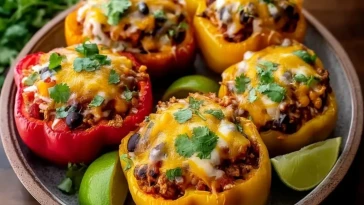 Poivrons Farcis à la Dinde Mexicaine