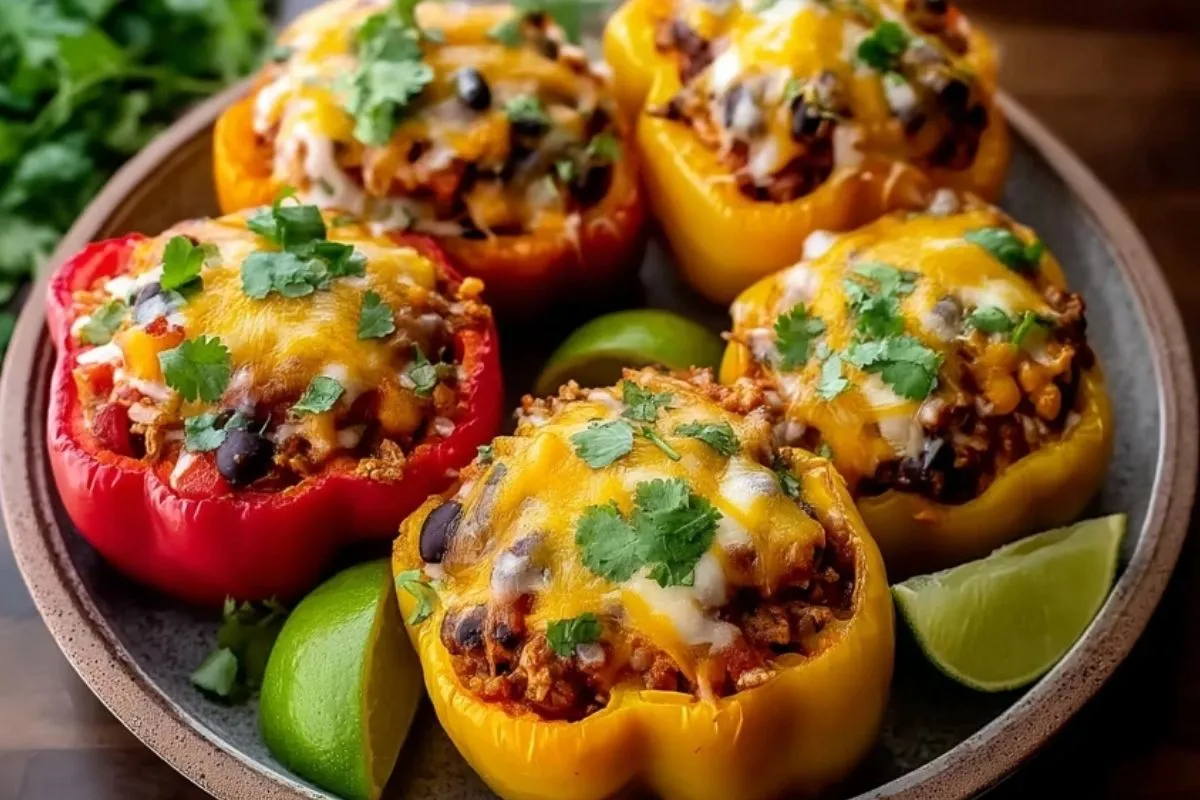 Poivrons Farcis à la Dinde Mexicaine