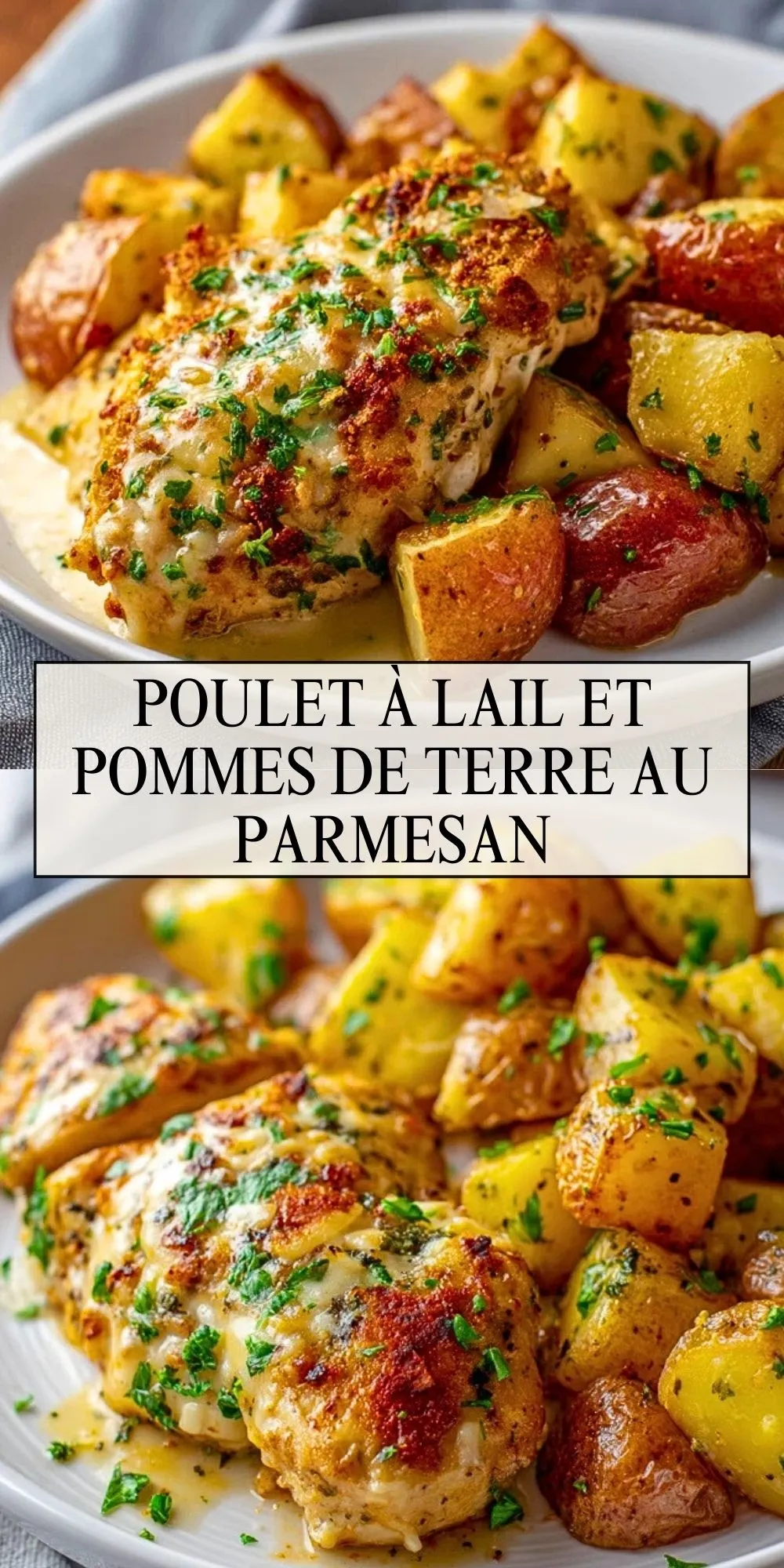 Poulet À Lail Et Pommes De Terre Au Parmesan - Pin 1