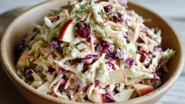 Salade De Chou Aux Canneberges Et Pommes