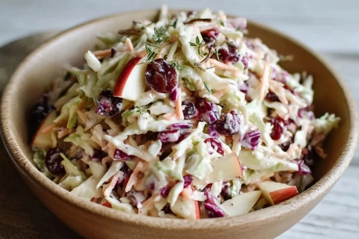 Salade De Chou Aux Canneberges Et Pommes