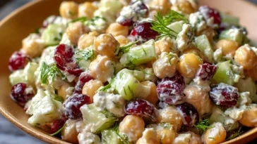 Salade De Pois Chiches Aux Canneberges