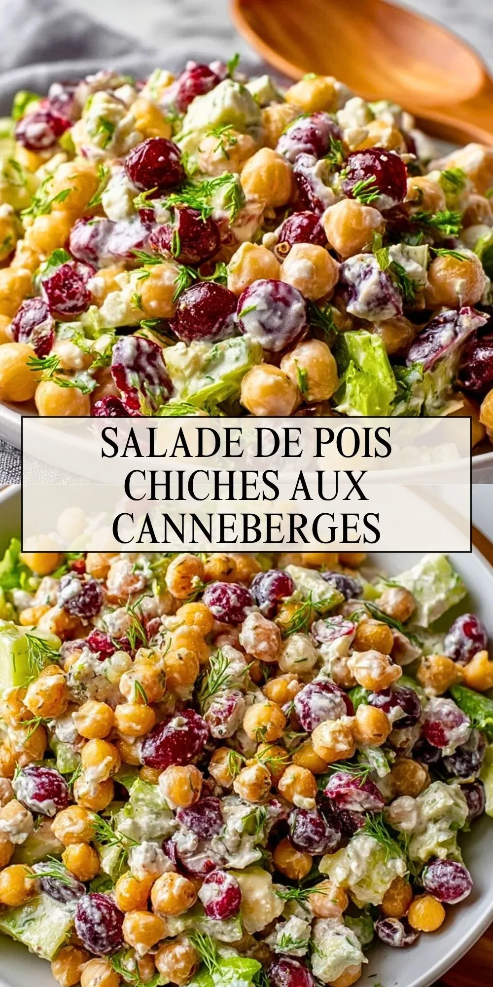 Salade De Pois Chiches Aux Canneberges - Pin 1