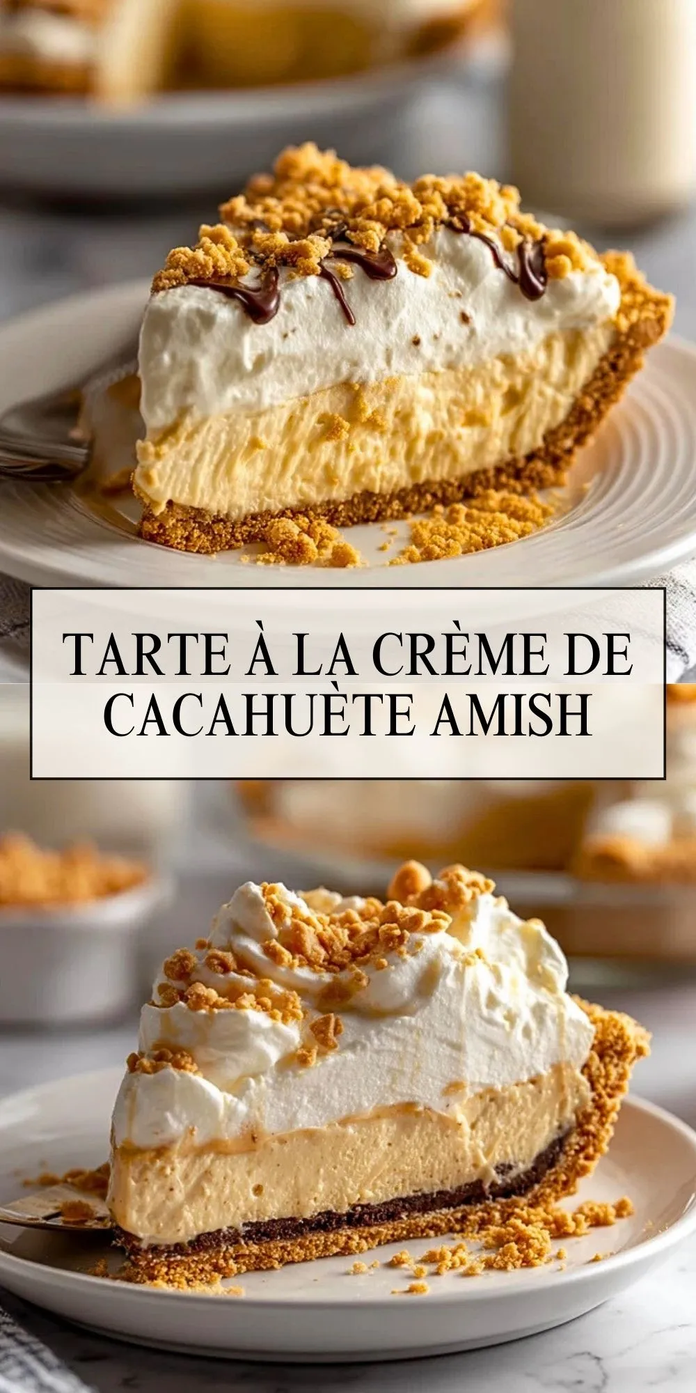 Tarte à la Crème de Cacahuète Amish - Pin 1